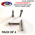 TITANIUM SKT ALLEN M4x25mm, CARB FLOAT BOWL SCREWS x 4, / SOCKET CAP HEAD