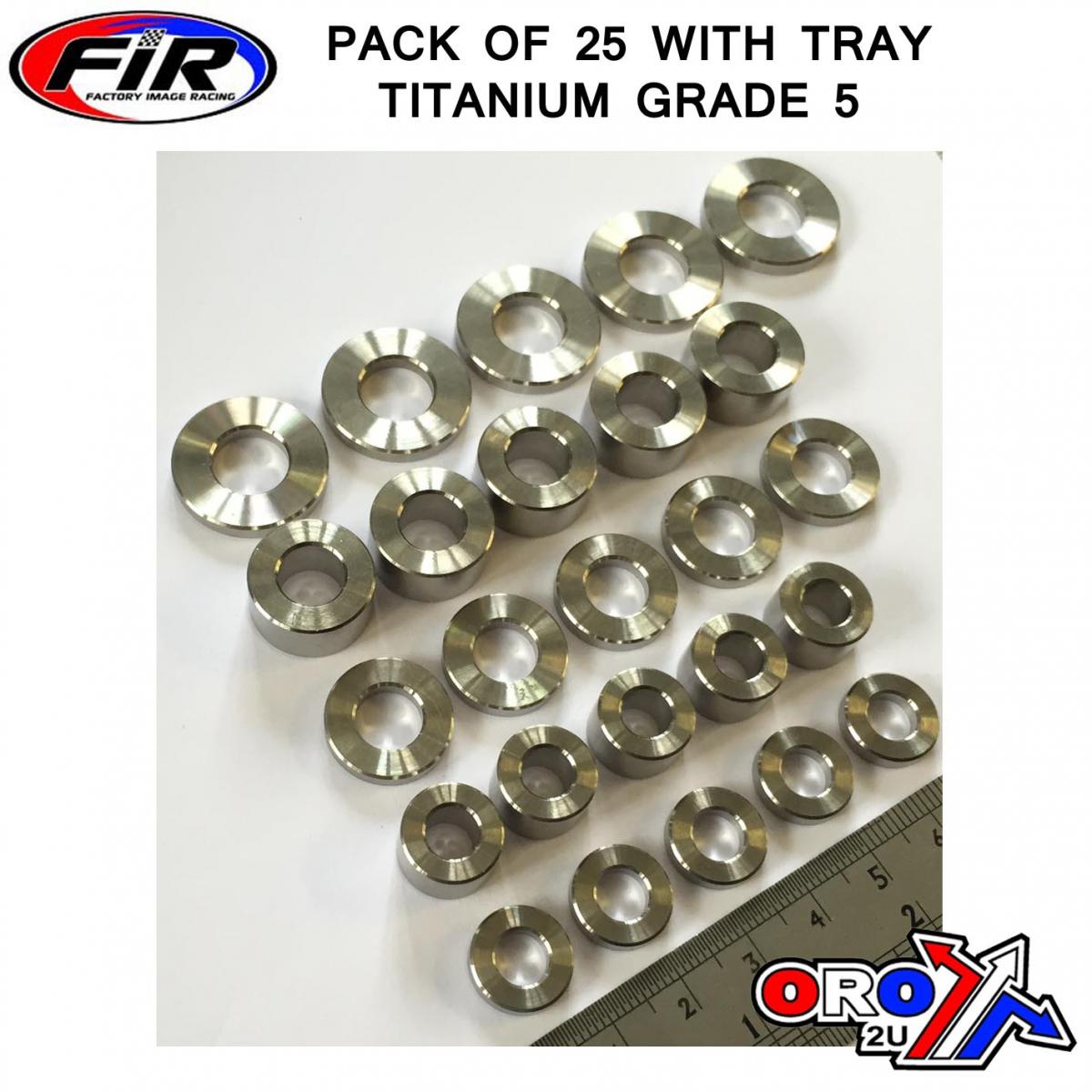 TITANIUM SPACER KIT 25PCS, TITANIUM GRADE 5 / PACK OF 25