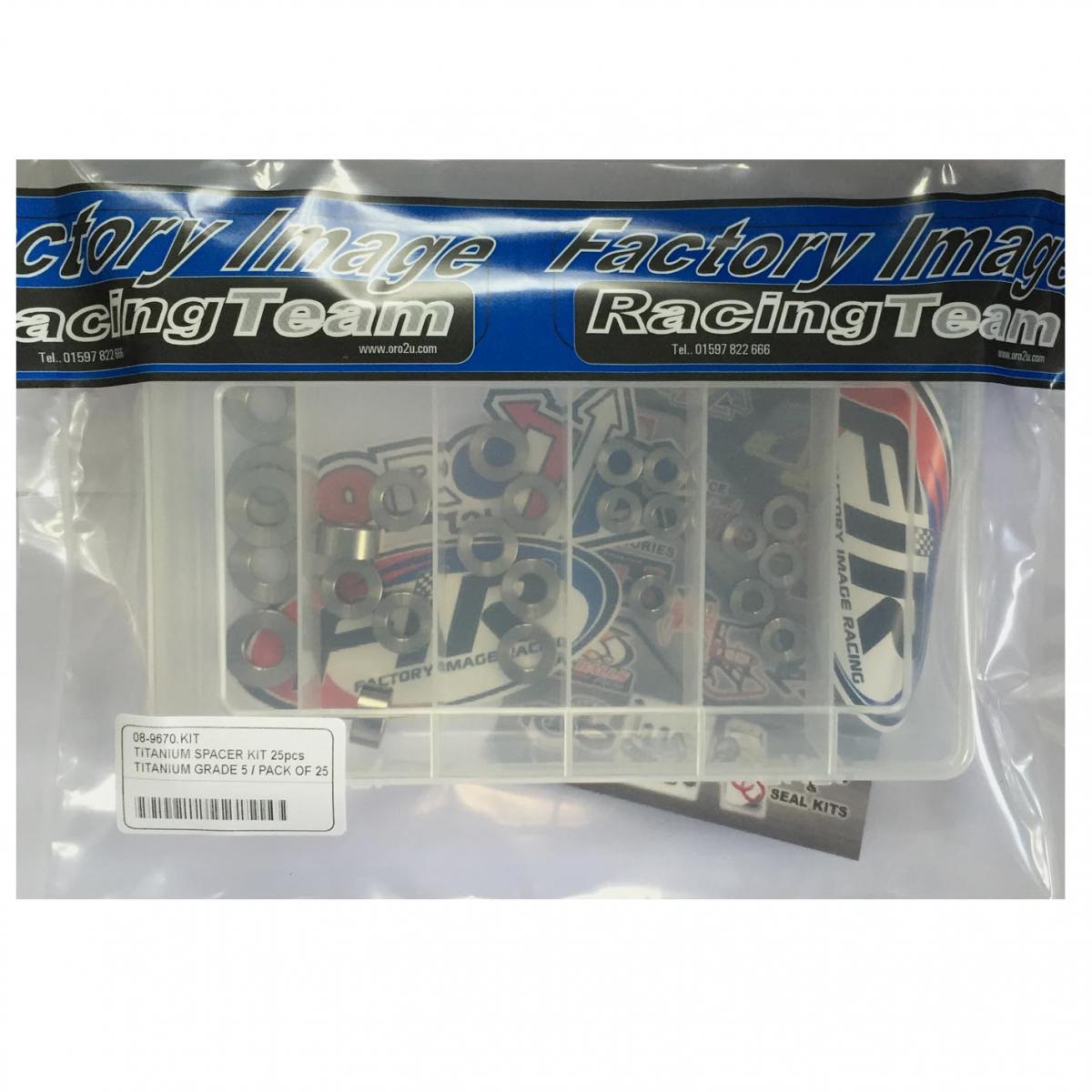 TITANIUM SPACER KIT 25PCS, TITANIUM GRADE 5 / PACK OF 25