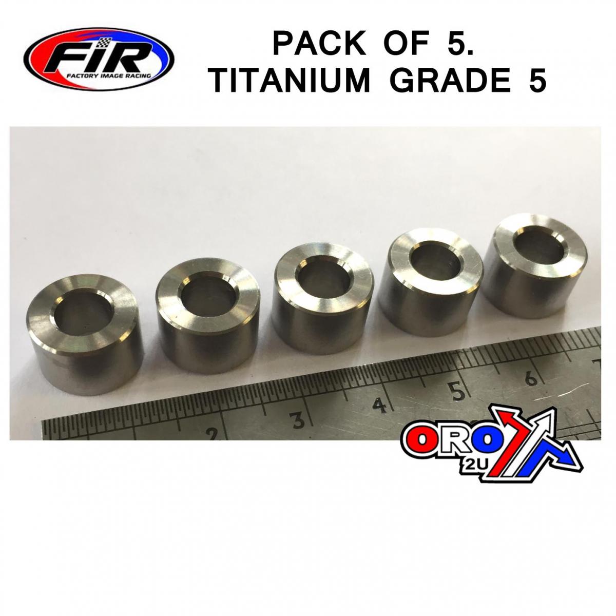 TITANIUM SPACER 6.50X8.00mm, TITANIUM GRADE 5 / PACK OF 5