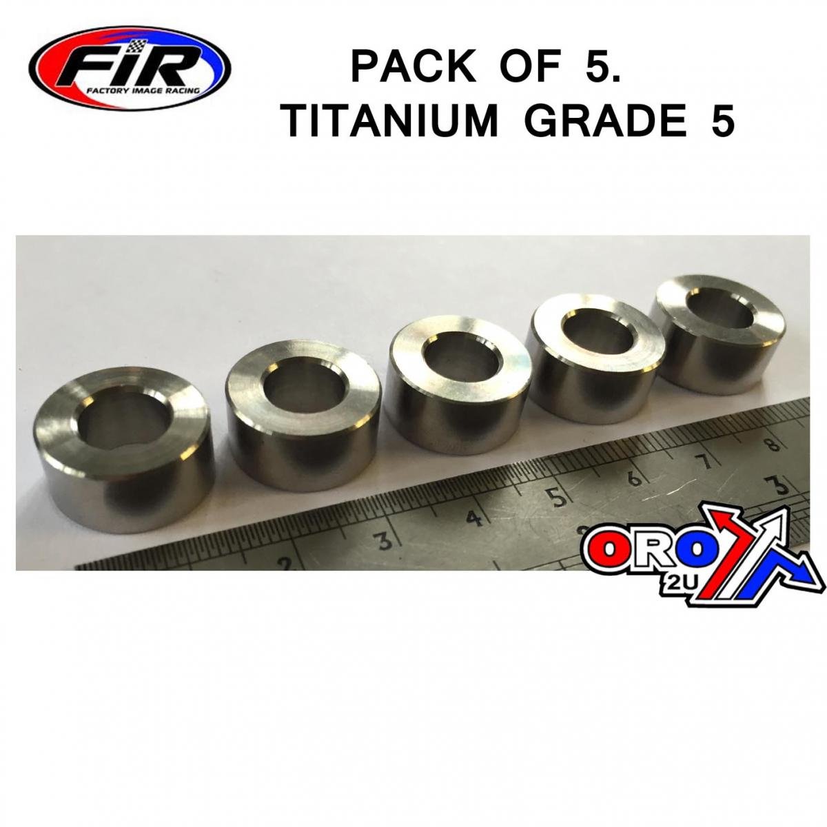 TITANIUM SPACER 8.50X8.00mm, TITANIUM GRADE 5 / PACK OF 5