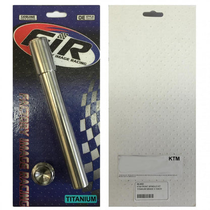 TITANIUM GR5 KTM FRONT SPINDLE KIT, OEM 77309081000 / TITANIUM GRADE 5 / EACH