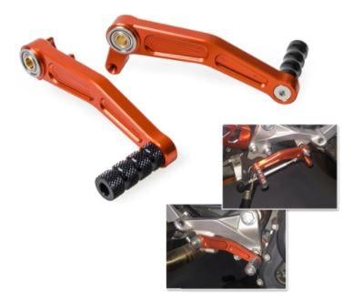 FOOT BRAKE LEVER GEAR SHIFT SET ORANGE 2011-2016 KTM 125 DUKE RC 200 390 125