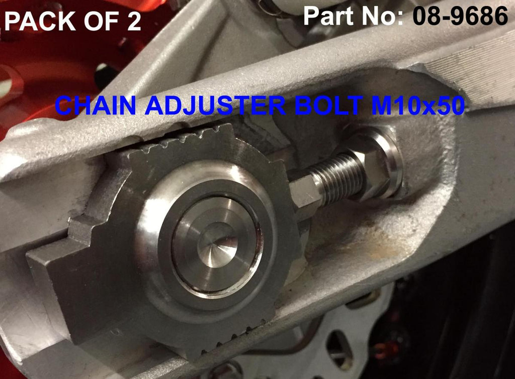 CHAIN ADJUSTER BOLT NUT M10x50, TITANIUM GRADE 5 / PACK OF 2, / OEM P 50304040100