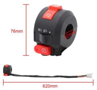 High Low Lighting + Start Stop Kill Switch LH Controls Polaris Can-Am Yamaha Suzuki Honda Kawasaki