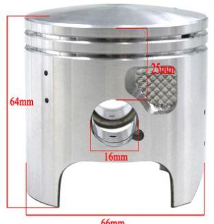PISTON KIT 86-06 KAWASAKI KDX200 66.25mm 0.25 OVERSIZE 13001-1317
