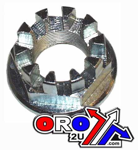 M18x1.50mm FLANGE AXLE CASTLE NUT BRONCO AT-06309 18mm