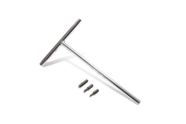 T-HANDLE PHILLIPS SCREWDRIVER WITH NO 1 2 & 3 PHILLIPS BITS MOTION PRO 08-0557