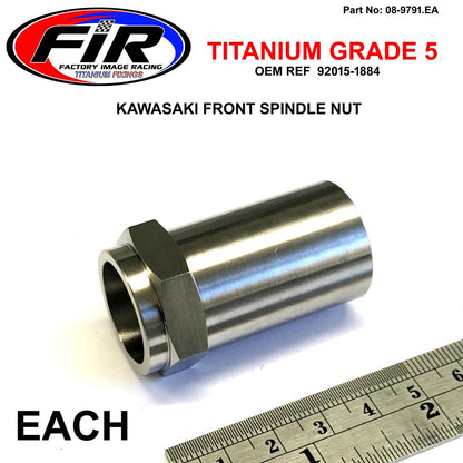 GR5 FRONT SPINDLE NUT KX500, 92015-1884 M18x1.50mm, KX 125 250 500 1993-2004