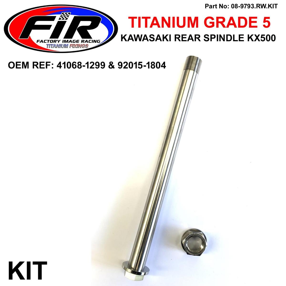 GR5 REAR SPINDLE KIT KX500 250 125, KX 41068-1299 & 92015-1804, FACTROY IMAGE RACING