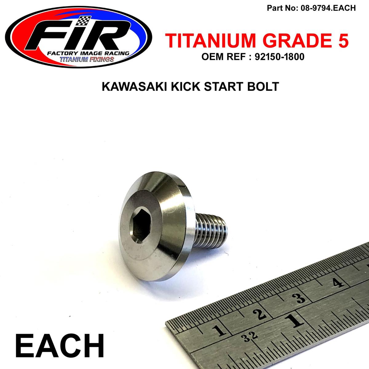 GR5 KICKSTART BOLT KX500, 92150-1800 KX250 KXF, FACTROY IMAGE RACING