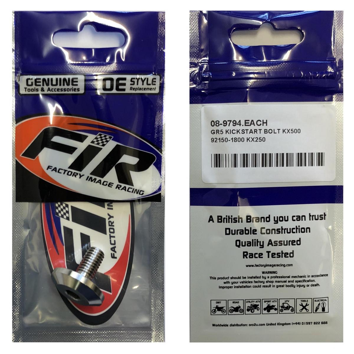 GR5 KICKSTART BOLT KX500, 92150-1800 KX250 KXF, FACTROY IMAGE RACING