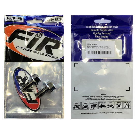 GR5 FRAME LINK BOLTS KX500, 92150-1359 / PACK OF 2 / M12x27mm, KX 80 85 100 125 250 500 KDX