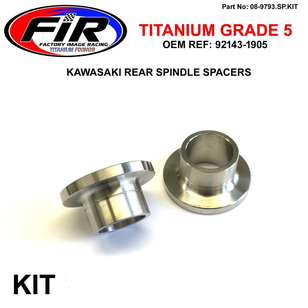 GR5 REAR SPACER KIT KX500 250 125, 92143-1905 / REAR WHEEL SPACER, FACTROY IMAGE RACING 17-8240.A