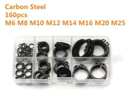 BOX EXTERNAL CIRCLIPS 160pcs 6-25mm