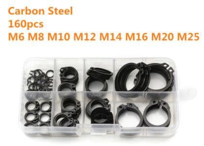 BOX EXTERNAL CIRCLIPS 160pcs 6-25mm