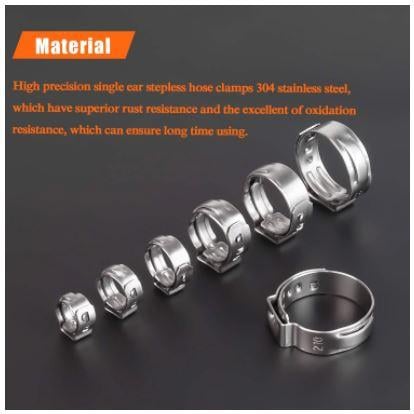 100PCS CLIPS TOOL CLAMP SET 6-21mm STEPLESS FUEL LINE