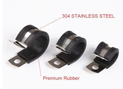 CUSHION TUBE CLAMP KIT 52PCS 6-19MM HOSE BRAKE & CLUTCH P-CLIPS