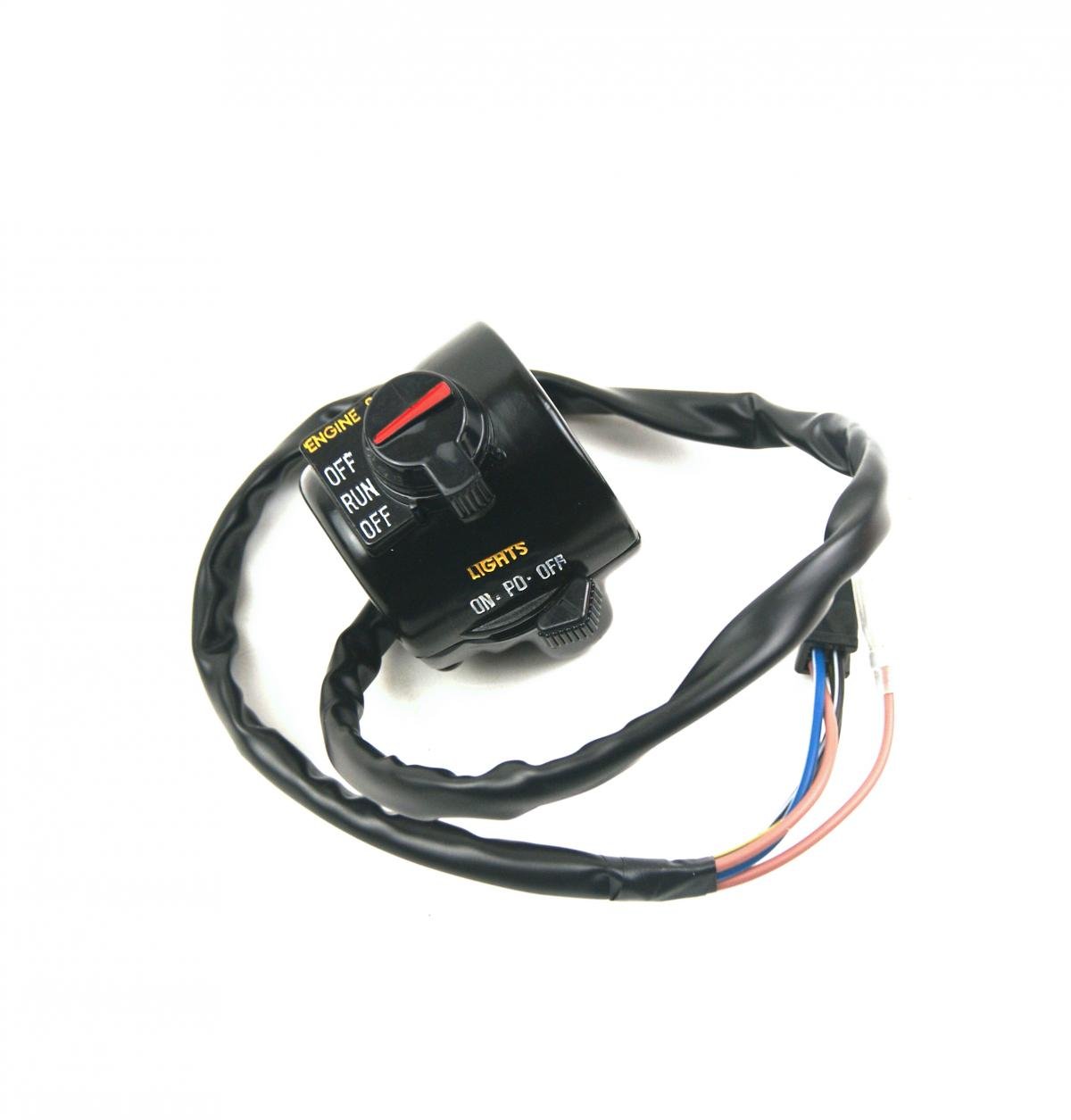 HANDLEBAR SWITCH RIGHT KAWASAKI1975-77 KH250 1972-75 MACH I 1972-75 MACH II 1975-78 KH40, 46132-025, MC-01A08