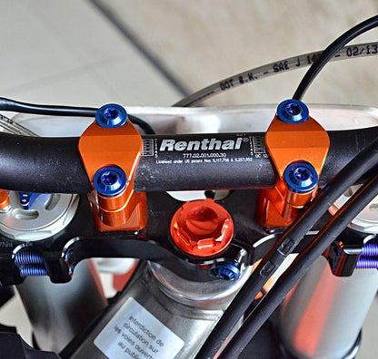 28.6mm Handlebar Clamp 52mm Risers Bar Mount In Blue for KTM Gas Gas BETA Husqvarna