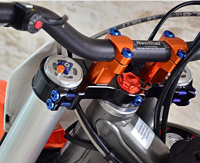 28.6mm Handlebar Clamp 52mm Risers Bar Mount In Silver for KTM Gas Gas BETA Husqvarna