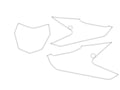 FANTIC XX 2021-2024 PRE CUTS, BLACKBIRD 3F00/10 WHITE, NUMBER BOARD BACKGROUNDS