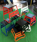 HD STAND 300 LOGO CUSTOM DESIGN, MINIMUM ORDER 10, MX LOGO STAND, SHOW ROOM STAND