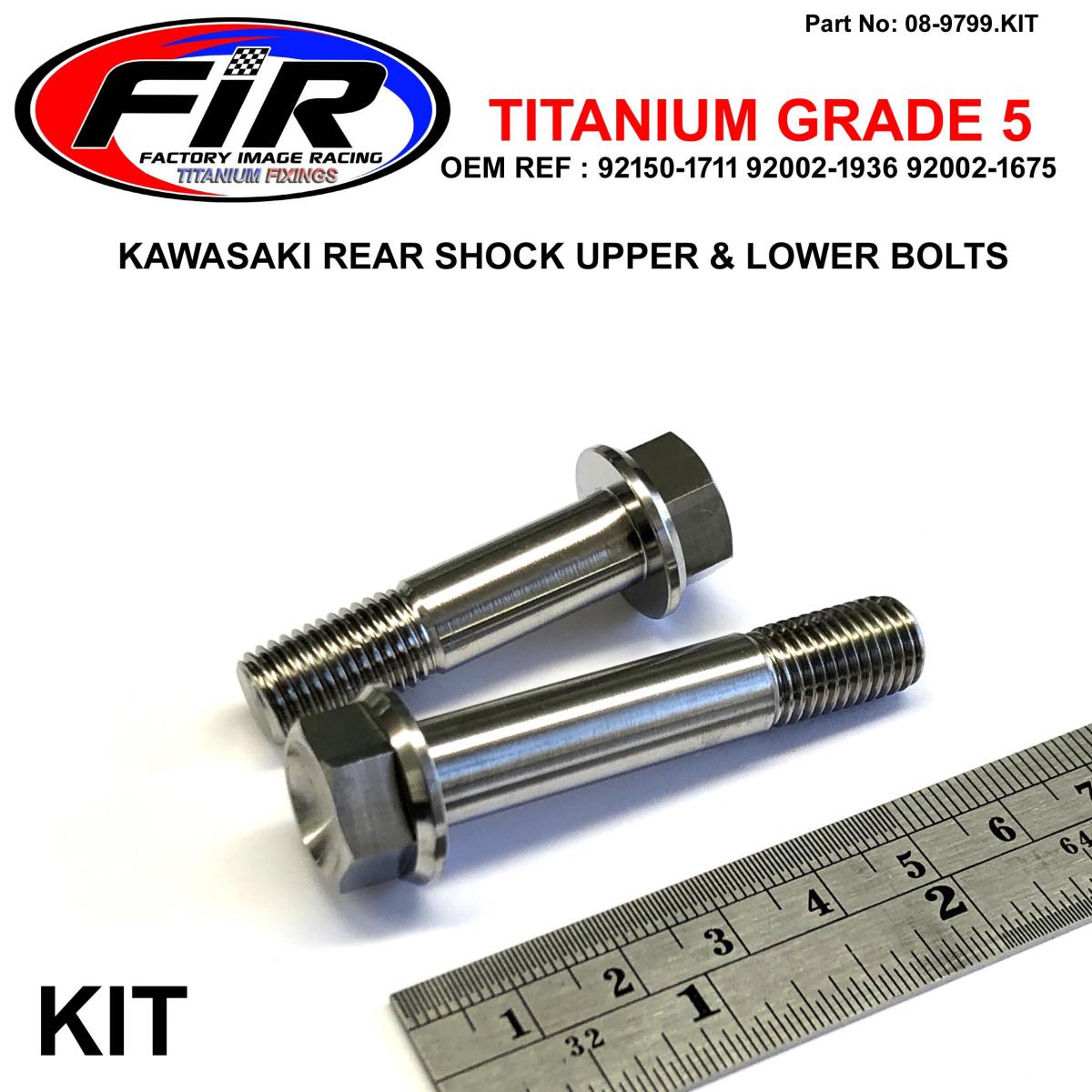 GR5 KX UPPER & LOWER SHOCK BOLTS, KX125 250 & 500 92150-1711 92002-1936 92002-1675