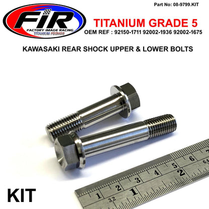 GR5 KX UPPER & LOWER SHOCK BOLTS, KX125 250 & 500 92150-1711 92002-1936 92002-1675
