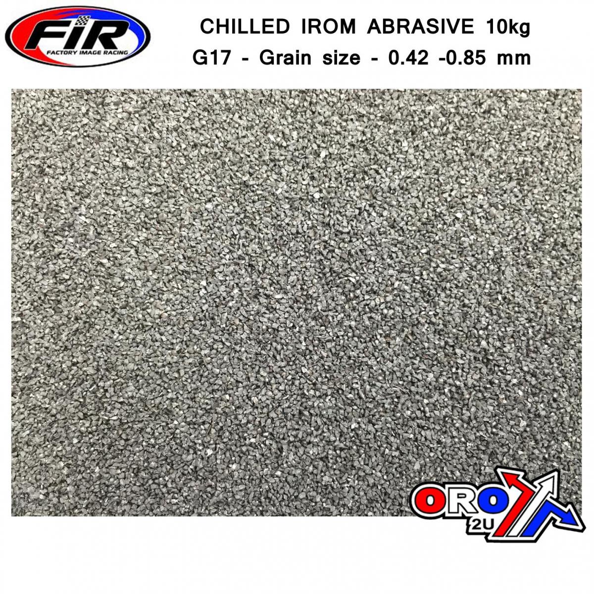 CHILLED IRON ABRASIVE 10kg, G17 - Grain size - 0.42 -0.85 / SAND BLASTING GRIT MEDIA SHOT BLASTING