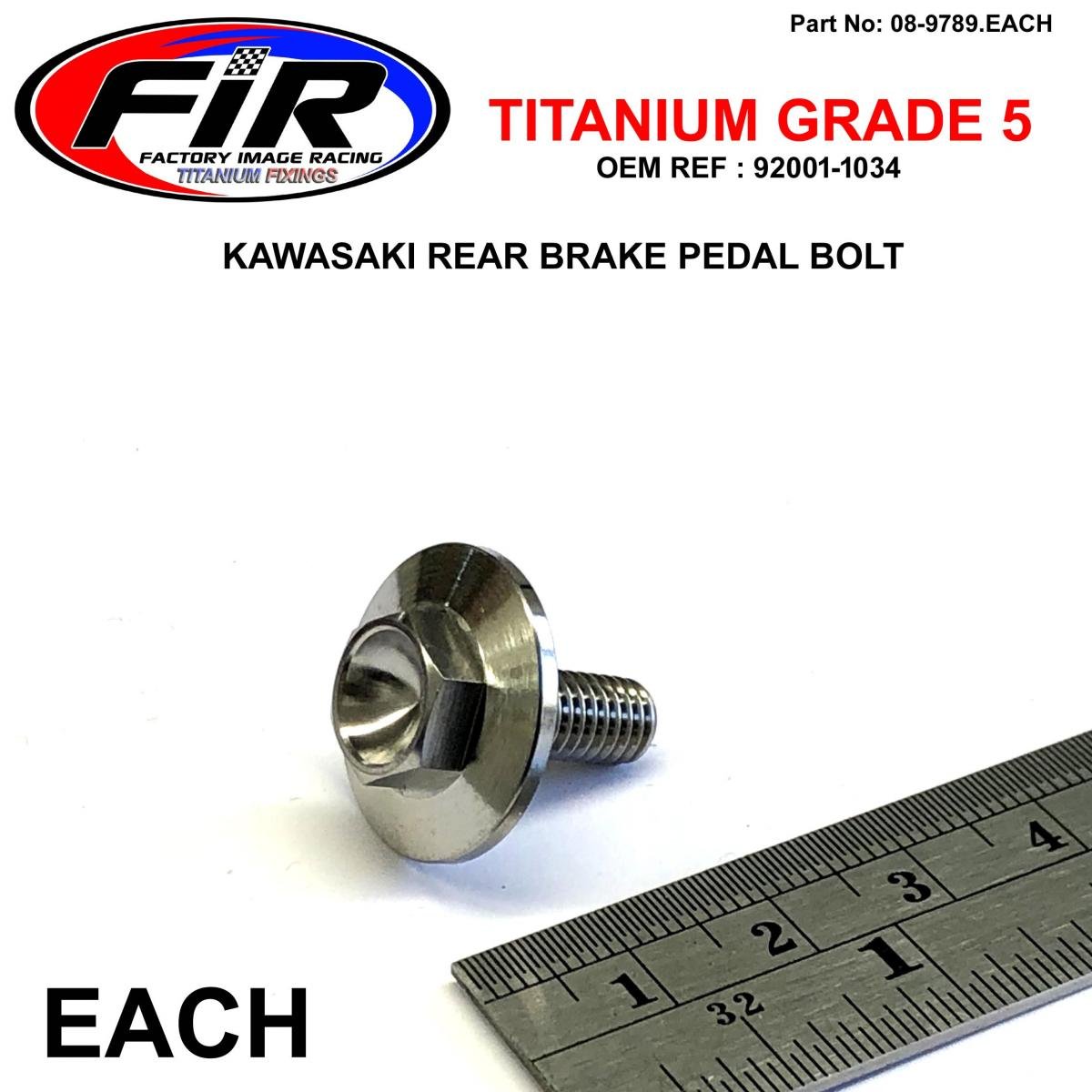 GR5 REAR BRAKE BOLT KX500, 92001-1034 M6x1.00mm, FACTROY IMAGE RACING