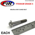 TITANIUM GR5 BOLT M6 x 40mm EACH, FLANGE OD: 15.90mm / HEX SIZE: 8mm, / PANEL BOLT FIXING PLASTIC