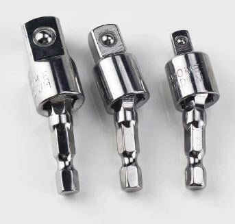 3PCS ELECTRIC DRILL SOCKET ADAPTER BIT DRIVER 1/4 3/4 1/2