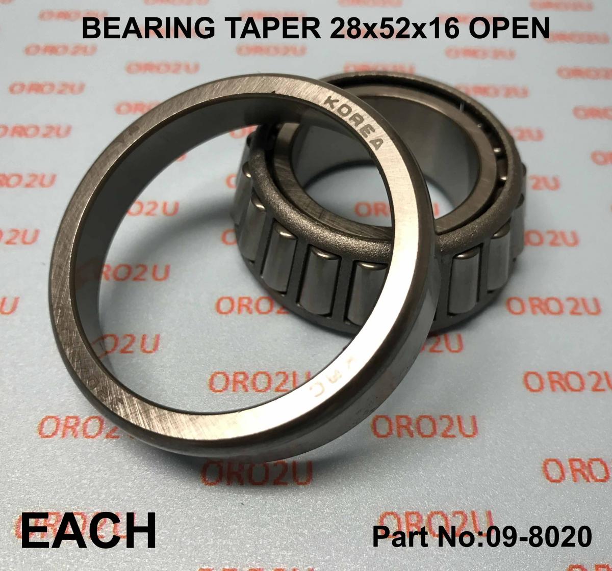 BEARING TAPER 28x52x16 OPEN KBC, 320/28XJ. 93332-00068, HI-CAP320/28JR, 99-3513 BEA147