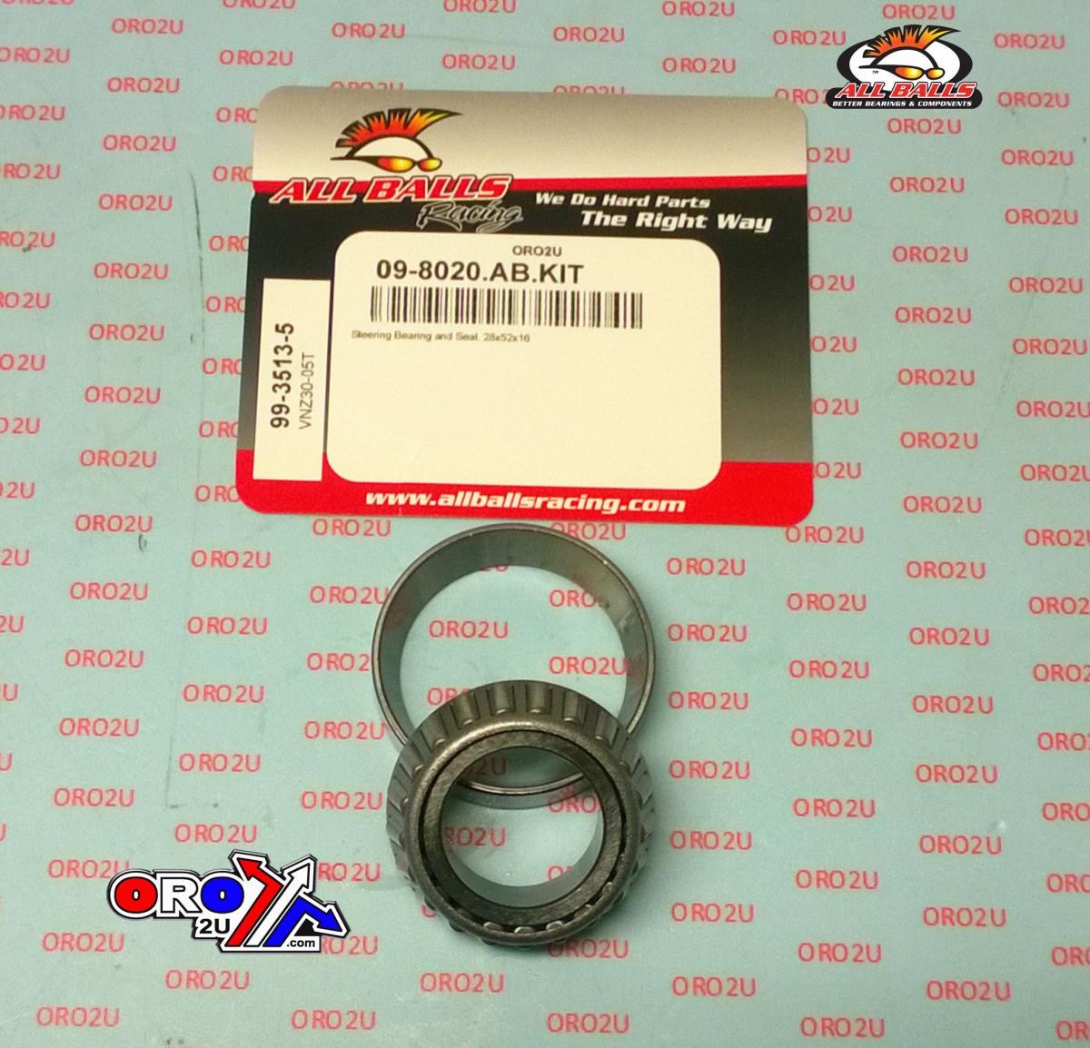 BEARING TAPER & SEAL KIT, ALLBALLS 99-3513-5, 28x52x16 320/28 EACH