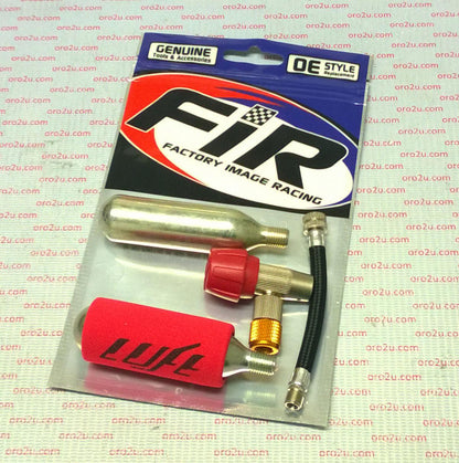 EMERGENCY CO2 TYRE INFLATION KIT WITH ADAPTER VALVE