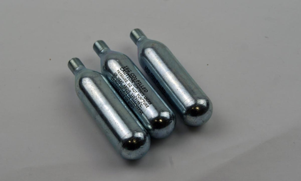 CO2 PUNCTURE REPAIR CARTRIDGES 16G THREADED 3 PACK
