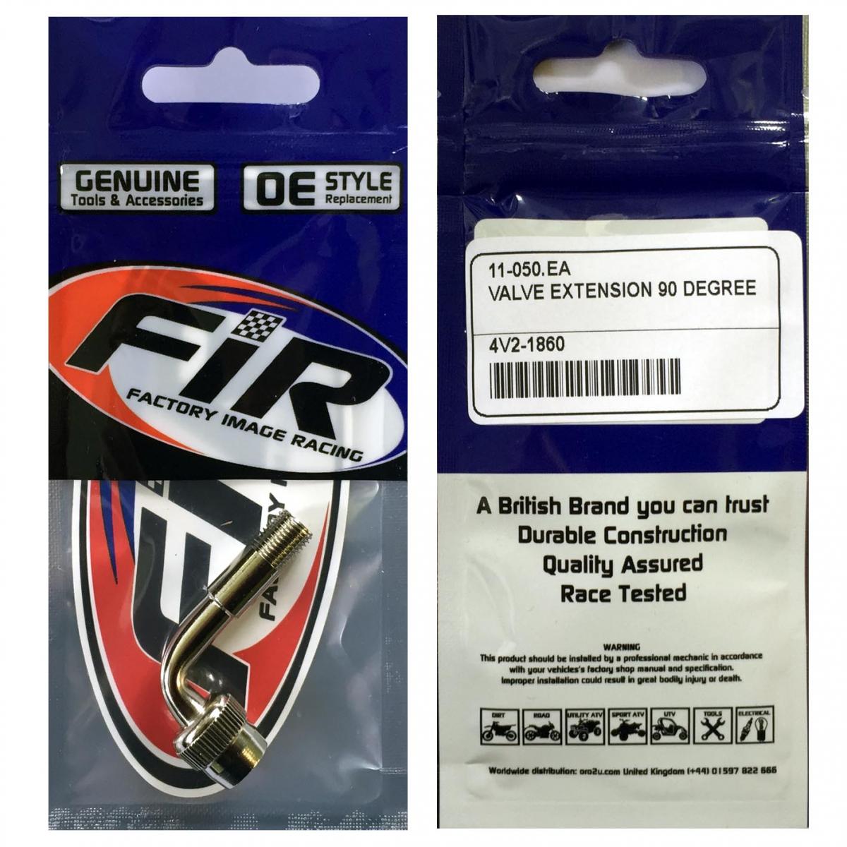 VALVE EXTENSION 90 DEGREE, TUBELESS TYRE VALVE