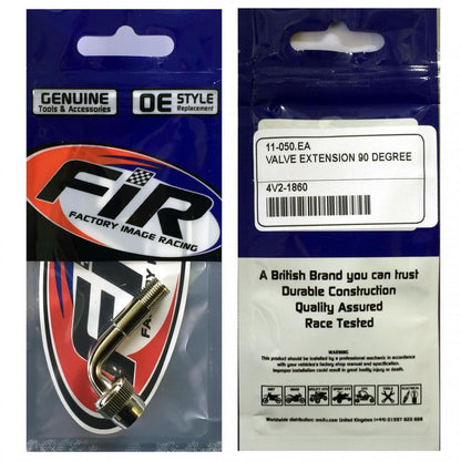 VALVE EXTENSION 90 DEGREE, TUBELESS TYRE VALVE