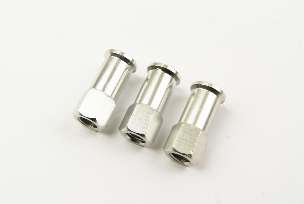 8mm RIM LOCK NUTS PK/3 SILVER
