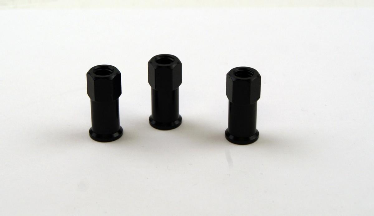 8mm RIM LOCK NUTS PK/3 BLACK