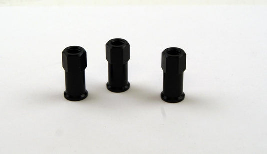 8mm RIM LOCK NUTS PK/3 BLACK