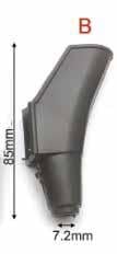 COVER LEVER B TYPE BLACK [EACH]