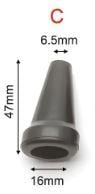 ADJUSTER LEVER COVER TYPE C BLACK [EACH]