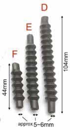 CONTROL CABLE COVER TYPE D BLACK [EACH]