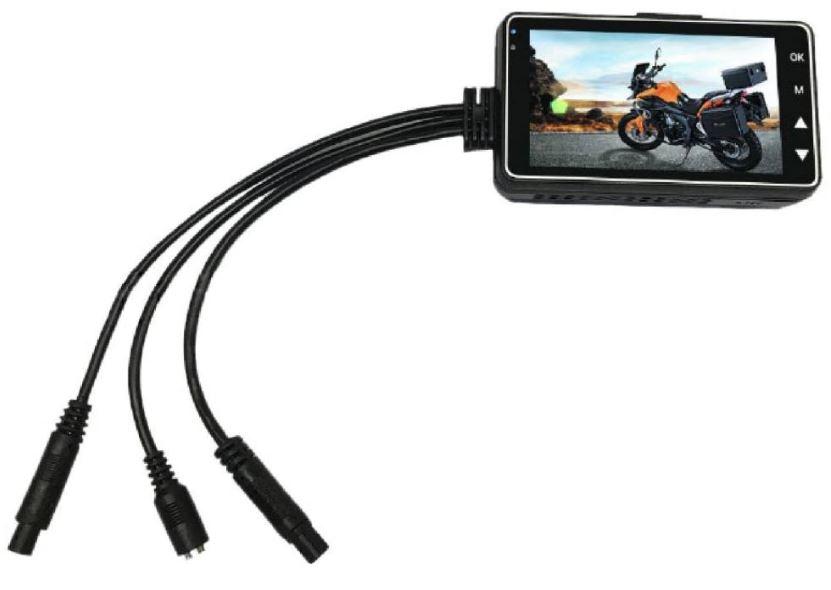 MOTORCYCLE DVR DASHCAM FRONT REAR VIEW DUAL CAMERA