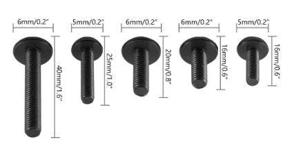 FAIRING BOLT KIT 253pcs. BLACK Aprilia, RSV Tuono 1000 1000R Mille RSV4 RS 50 125 250 Pegaso For BMW S1000R S1000RR HP4