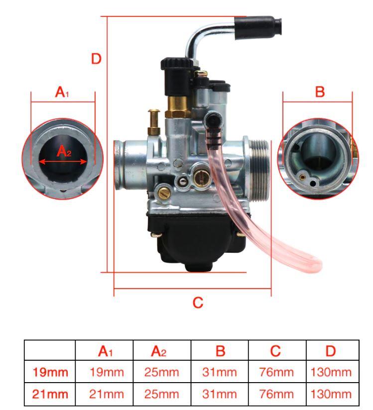 CARBURETOR ASSEMBLY YAMAHA, DELLORTO PHBG 21BS RACING 2T, BWS ZUMA BUMP APRILIA MBK AEON BETA BEELINE
