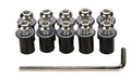 WINDSHIELD BOLT KIT SILVER M5 X 16mm (PACK OF 10) INCLUDES WASHERS AND WELL NUTS