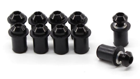 WINDSHIELD BOLT KIT BLACK M5 X 16mm (PACK OF 10) INCLUDES WASHERS AND WELL NUTS